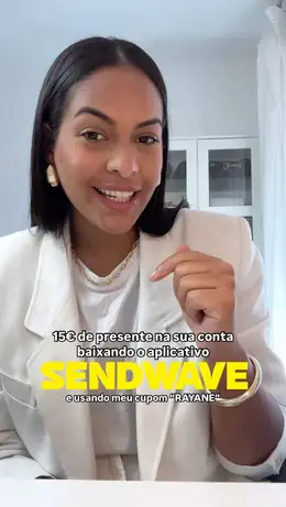 Capa do reel: Sendwave · cupom RAYANE