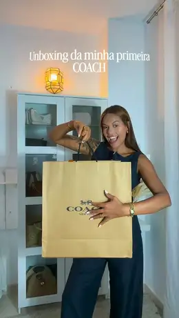 Capa do reel: Unboxing da minha primeira Coach
