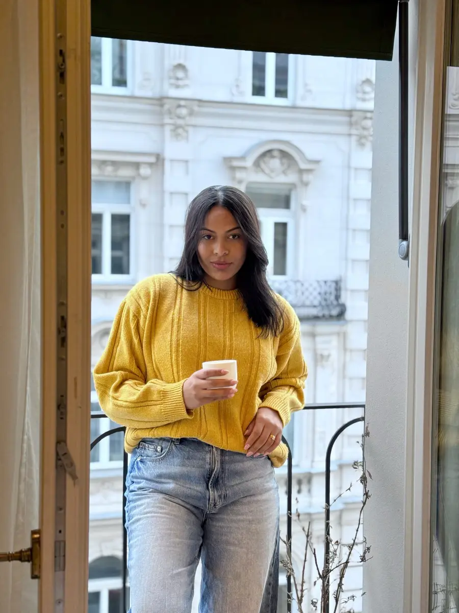 On the Hotel Motto balcony overlooking Vienna